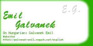 emil galvanek business card